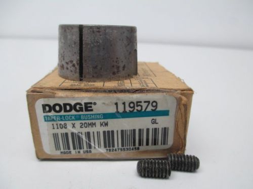 New dodge 119579 1108 x 20mm kw taper-lock 20mm bushing d251069 for sale