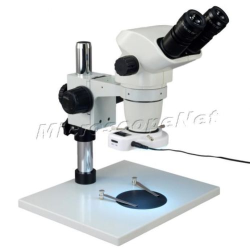 6.7x-45x zoom stereo binocular microscope+big base table stand+54 led light for sale