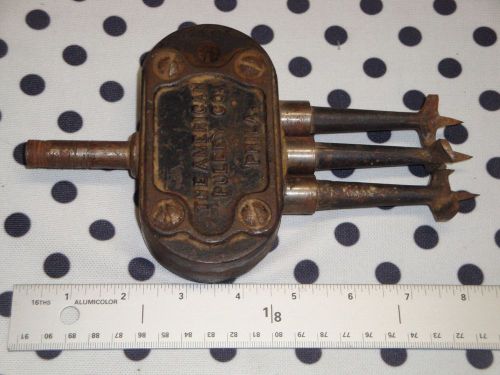 Vintage Mortise Drill Window Weight American Pulley Company Triple Bits