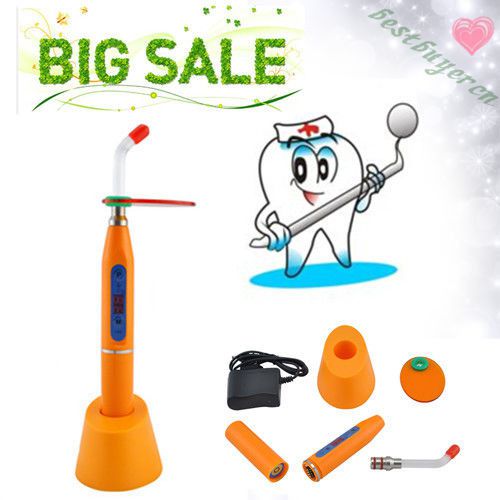 Dental 5w wireless cordless led curing lab light lamp 1500mw - orange charger# for sale