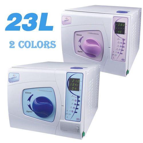 Vacuum steam autoclave medical dental autoclave sterilizer + printer 23l blue for sale