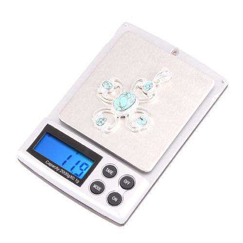 Precision 2000g x 0.1g gram digital jewelry coin scale electronic display for sale