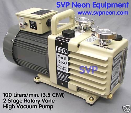 New! 3.5cfm (100 l/min) 2 stage oil sealed vacuum pump vrl alcatel edwards welch for sale