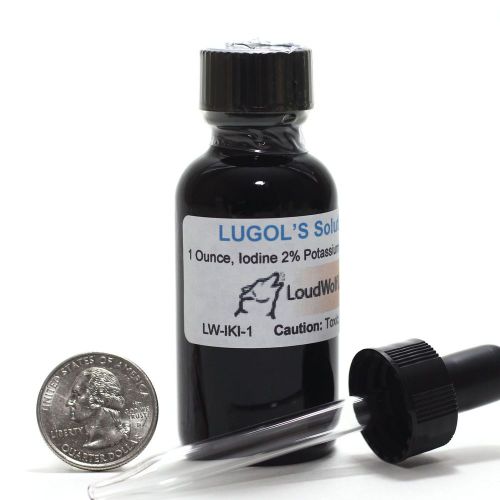Lugols (lugol&#039;s) iodine solution  1 oz  2%  + glass dropper  ships fast from usa for sale
