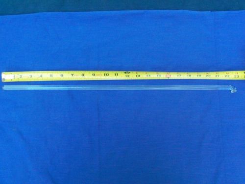 Solid, Fire Polished Glass, 23&#034;, 19mm Stirrer Shaft Rod, Button Type End, NEW