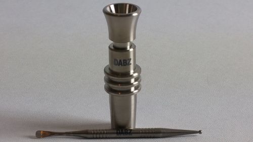 Domeless GR2 titanium nail 18mm male socket FREE GR2 TI DABBER!