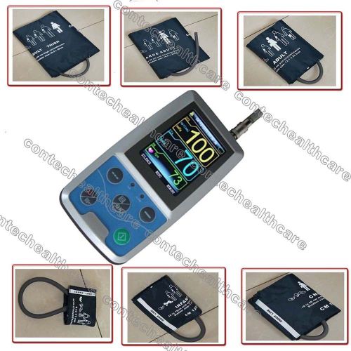Nibp monitor 24hour ambulatory blood pressure monitor holter abpm50+sw,six cuffs for sale