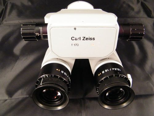 CARL ZEISS SURGICAL MICROSCOPE BINOCULARS F 170 T* WITH 12.5X