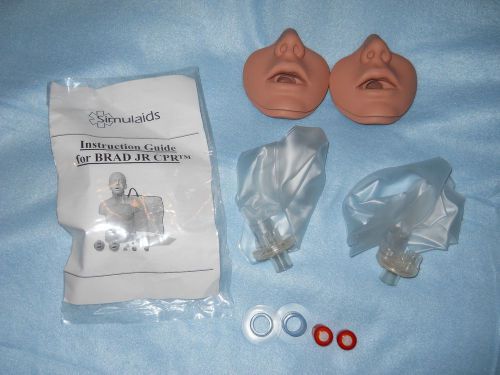 Mouthpiece simulaids brad jr. cpr / aed manikin w/ lung/airway face mouth/nose for sale