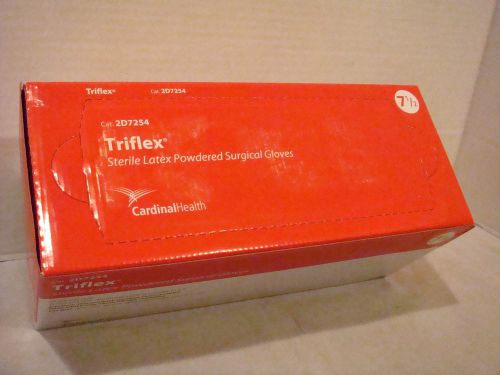 Triflex sterile latex powdered gloves 40 pair~size 7 1/2~un open box for sale
