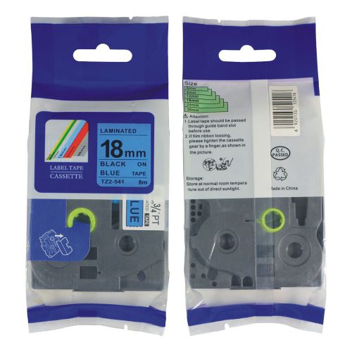 Nextpage label tape tze-541  black on blue 18mm*8m compatible for pt300, pt-300b for sale