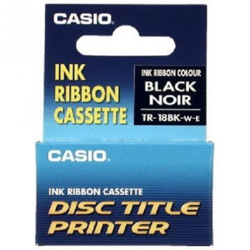 GENUINE CASIO TR-18BK Black Ink Ribbon for Casio CW75 Disc titler