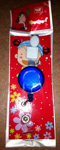 Retractable id. holder with lanyard, yo-yo (blue) for sale