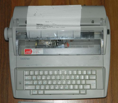 Brother Electronic Typewriter Model # GX-6750 with Manual &amp; Keyboard Cover