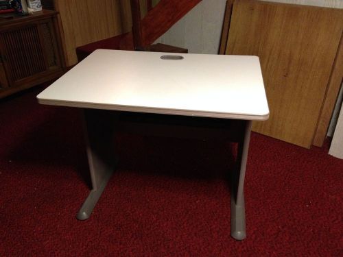 36 in. Computer Desk - Series A [ID 2161] Bush brand - Grey/White - formica top