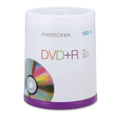 MEMOREX 05621 DVD+R 16X 4.7GB Branded 100/PK