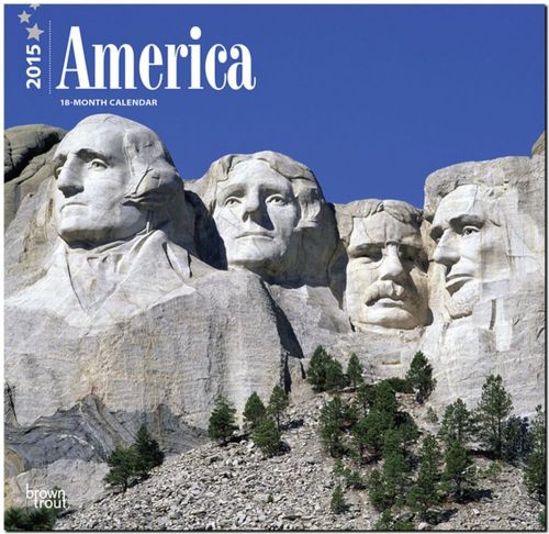 2015 AMERICA Wall Calendar 12x12 NEW Mt. Rushmore Scenic United States USA