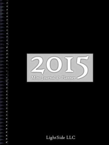 2015 Mini Journal &amp; Planner - Black, Spiral, Spacious 5.83&#034; x 8.26&#034;