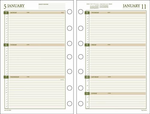 DAY RUNNER  481-285Y WEEKLY PLANNER REFILL 2015, 5.5x8.5inch page size