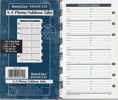 Dateline Refill compatible with Daytimer, Frankline Covey, Dayrunner 6 ring