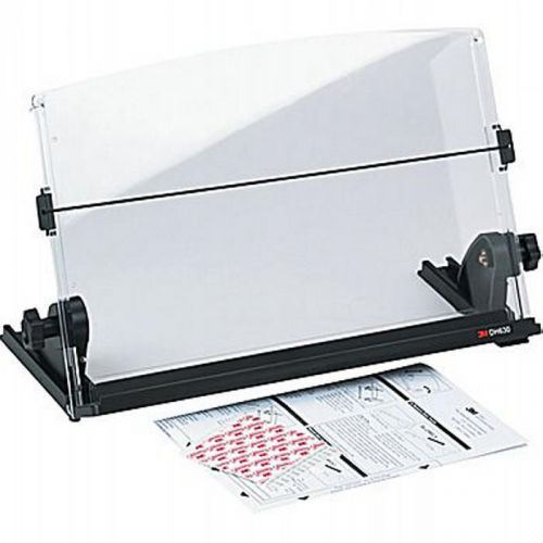 3M In-Line Document Holder, Black / Clear, 3&#034;(H) x 14&#034;(W) x 12&#034;(D), 150 Sheet