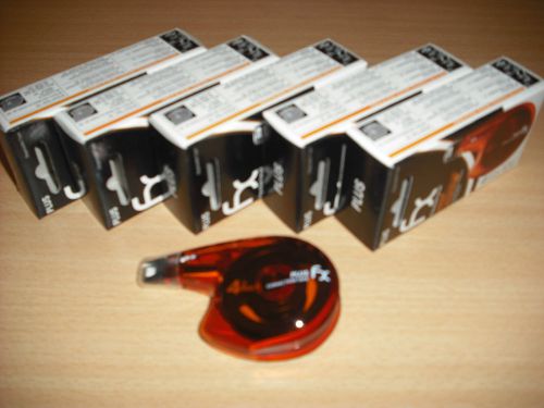 NEU   -  5 Stuck PLUS Korrektur-Abroller, orange, 5mm x 10m  -  NEU