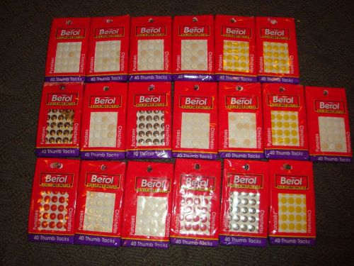 760 (19 packs) Berol Elements Mixed lot of Push Pins Brand New