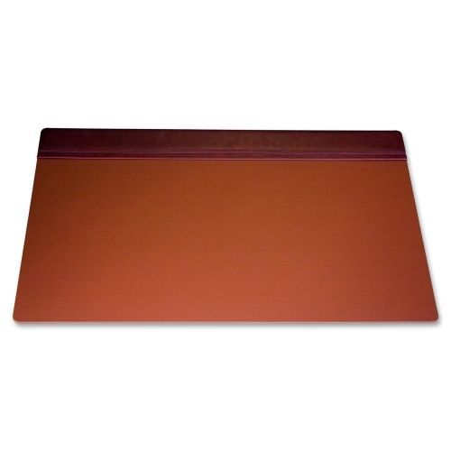 Dacasso 34 x 20 top rail desk pad - mocha leather - felt brown backing for sale