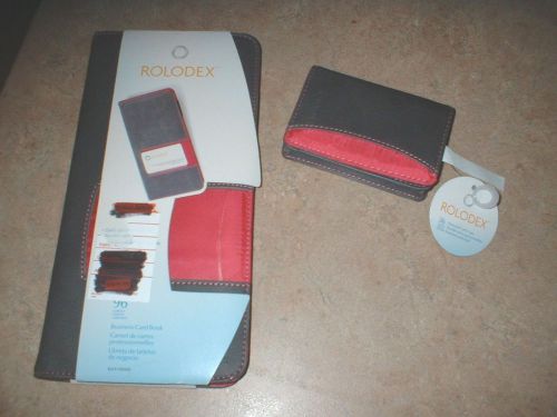 ROLODEX 96 COUNT BUSINESS CARD BOOK &amp; 36 PERSONAL CARD CASE NEW FREE SHIPPING