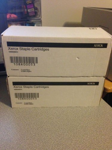 2 Boxes~genuine Xerox Staple Cartridges 108R00053 (6) Cartridges= 30,000 staples