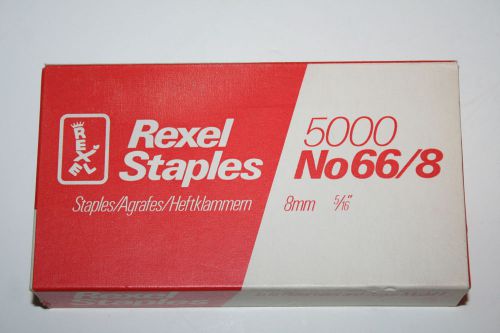 Rexel Staples 66-8 8mm 5/16&#034; Box of 5000 New Fits Giant and Argus Model 1