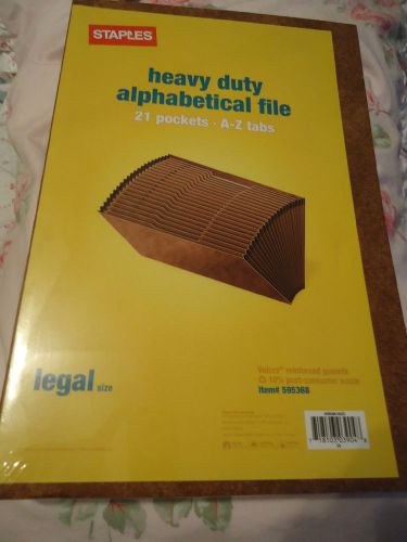 Heavy Duty Alphabetical File, 21 Pockets, A-Z Tabs, Legal Size (595368)