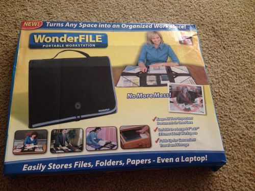 WonderFile Portable WorkStation / Black File Organizer As Seen on TV