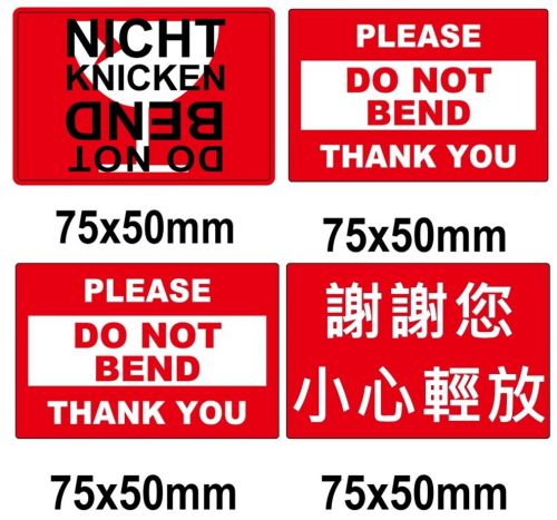 1800pcs PLEASE DO NOT BEND/ Custom Made By Customizable picture Label Sticker