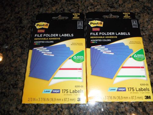 NEW 350 Post It 3M File Folder Labels removable adhesive