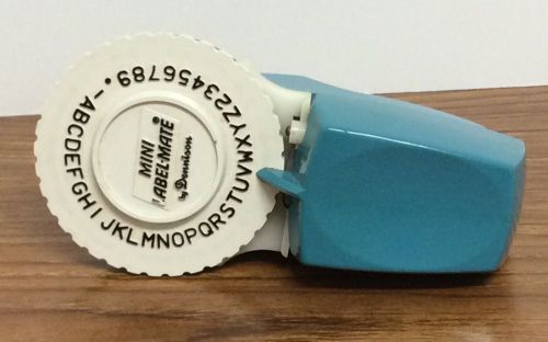 Vintage Mini LABEL-MATE Label Maker by Dennison - squeeze - Blue &amp; White