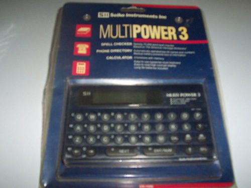 seiko instruments multi power 3 spell ck. phone dir. calculator new