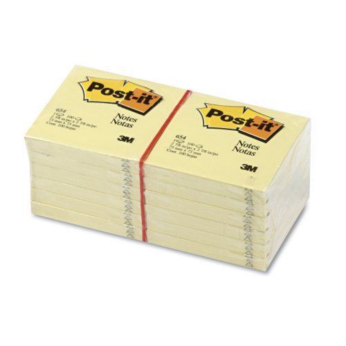 Post-it plain canary yellow note - self-adhesive, repositionable - 3&#034; x (654yw) for sale