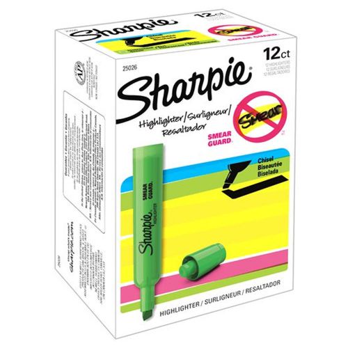 Sharpie Accent Green Marker Tank-Style Highlighter 1 bx