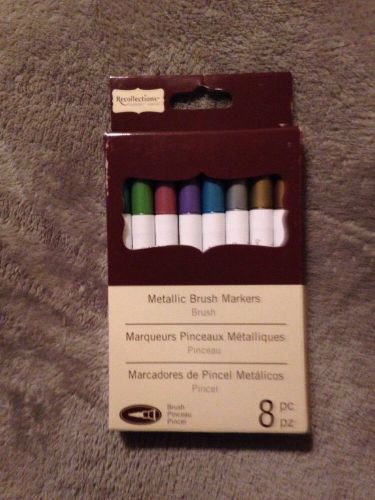 Recollections Metallic Brush Markers 8 Pack