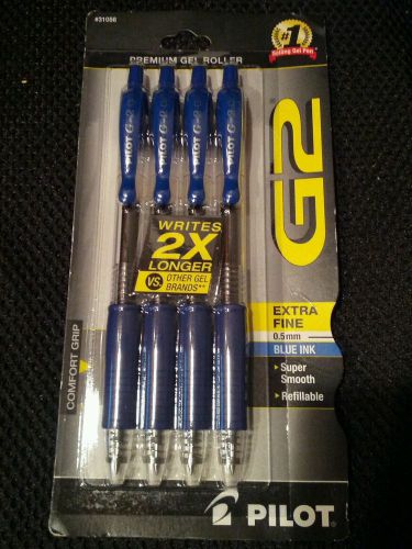 1 Package NEW PILOT G2 0.5mm Fine Point RT Gel Pens Blue Ink #31056