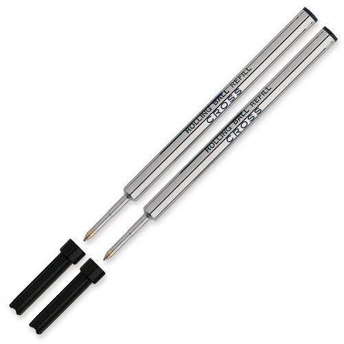 Cross Black Gel Ink Rolling Ball Refill Four Pack for Selectip Pens - 4 New