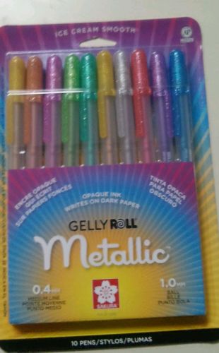 Sakura Gelly Roll Metallic - 10pk Assorted Color Pen Set