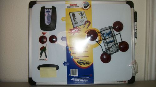 NEW MAGNETICO Magnetic Dry Erase Board with Keyholder, Phone Net, Sticky Notes