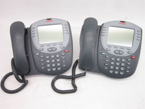 2 Avaya 2420 Office Phones With Headsets
