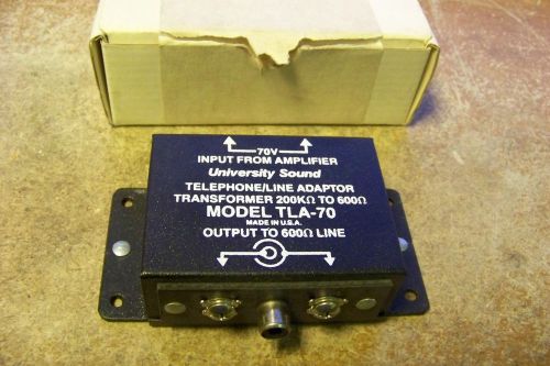 NEW University Sound TLA-70 Telephone Line Adaptor