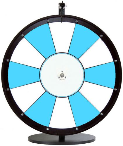 24&#034; Sky Blue and White Carnival Dry Erase Trade Show Prize Wheel