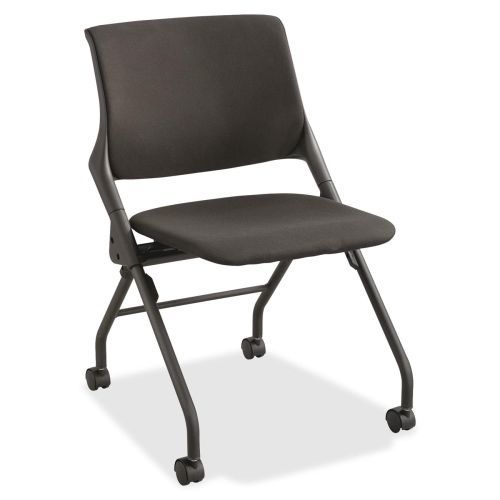 SAF4390UPBL Upholstery Nesting Chair, 22&#034;x23&#034;x33-1/2&#034;, Black