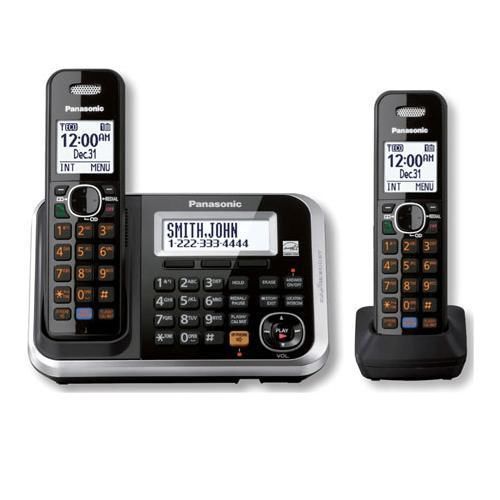 Panasonic kx-tg6842b digital cordless answering system w/2 handsets for sale