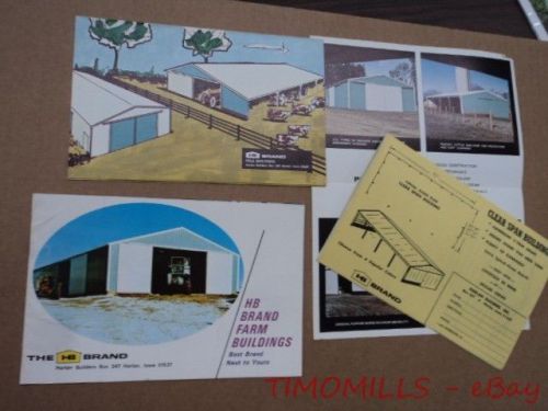Vintage Harlan Builders HB Brand Pole Barn Farm Building Catalog Brochure Lot IA